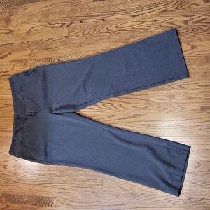 Daisy Fuentes 16 dark gray herringbone pattern womens trouser wide leg like new